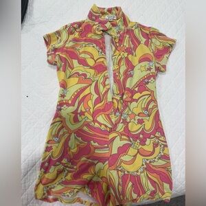 Frankie’s Bikinis Colorful Patterned Romper